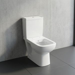 Porcelain Bathroom Sanitary Wares Two Piece Water Closet Toilet Seat with Plastic Seat Cover and LLC Fittings Complete WC Set - Product Image 5