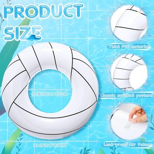 ห่วงยางว่ายน้ำแบบวอลเลย์บอล 6 ชิ้น สำหรับสระว่ายน้ำและชายหาด - Product Image 2