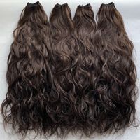 Cheveux humains européens à cuticules intactes, ondulés sans nœuds, tissage Genius sans couture, traités à la vapeur, pour livraison directe
