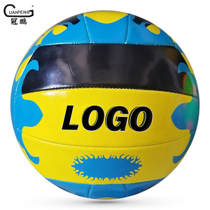 OEM / ODM Ballon de <span class=keywords><strong>volley</strong></span>-<span class=keywords><strong>ball</strong></span> de bonne qualité en cuir mousse PVC souple de 2.0mm d'épaisseur Taille officielle 5 avec logo personnalisé pour événement promotionnel - Product Image 1