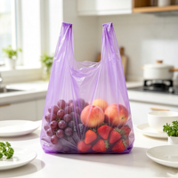 Service OEM et ODM pris en charge, sac d'emballage PE à bords coupés soignés, emballé en carton, prix avantageux en gros pour les acheteurs de supermarchés