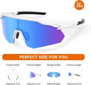 Gafas de Ciclismo Polarizadas para Ciclismo de Montaña - Protección UV400, Lentes Anti-Rayaduras, Lentes Intercambiables, Correa Ajustable - Product Image 2
