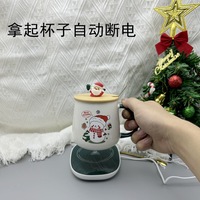Nouveau Coffret Cadeau Mug Céramique de Noël, Cadeau du Nouvel An Transfrontalier Père Noël, Tasse à Café de Bureau, Coffret Cadeau du Nouvel An pour Enfants