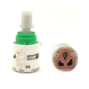 Cartouche moderne en céramique et plastique de type fermé de 25 mm avec encoche de positionnement pour robinets de salle de bain - Product Image 1