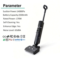 Services OEM et ODM disponibles, aspirateur humide et sec sans fil de haute qualité, filtre HEPA, écran LED, assistant vocal pour hôtel