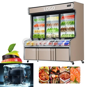 Congelador de Vidrio de Bajo Consumo para Exhibición de Malatang, Refrigerador para Supermercados, Exhibición de Dumplings Congelados, Albóndigas y Helados - Product Image 3