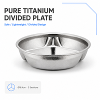 Assiette ronde divisée pour enfants et bébés en titane motif fleur de glace, vaisselle simple pour la maison et la cuisine, accessoires de cuisine, coffrets cadeaux