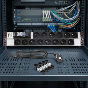 2U 14 Way French Type E Distribution Box PDU with MCB 16A 220V for IT Equipment - Product Image 3