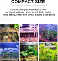 Lampe d'aquarium COB LED multicolore en plastique moderne à clipser pour petits aquariums Betta et plantes aquatiques 4 couleurs