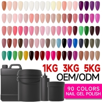Vernis à ongles gel UV en gros OEM, couleurs mélangées, 1kg, 3kg, 5kg, fournisseur de vernis à ongles en vrac sous marque privée