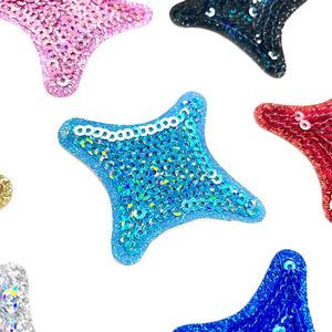 Accessoires DIY : Nouvelle broderie thermocollante à sequins, motif étoile quadrilatère, pour vêtements tendance et décoration de sacs - Product Image 2