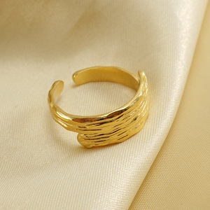 Zogxin Geometric Fashion <b>Ring</b> <b>Titanium</b> Steel Adjustable Unisex Jewelry Gold Silver Color - Product Image 3