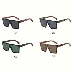 Gafas de Sol Cuadradas Polarizadas de Madera con Patillas de Bambú, Diseño Retro Unisex, Protección UV400, Moda 2022 - Product Image 6