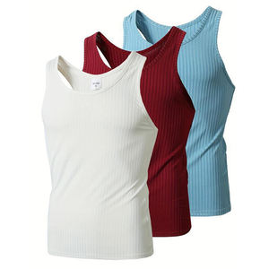 Gilet en tricot à rayures verticales pour homme, nouveau style, motif personnalisable, haut de sport pour homme, haut de sport de plein air pour homme - Product Image 1