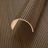 Panneaux muraux en MDF rainurés 3D flexibles, imperméables et ignifuges, style moderne en noyer, pour salon, villa, chambre à coucher, salle de bain