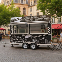 Chariot à hot-dogs Chammp, chariot à glaces, chariot à café sur roues, restaurant mobile, remorque alimentaire électrique, camion à burgers à vendre