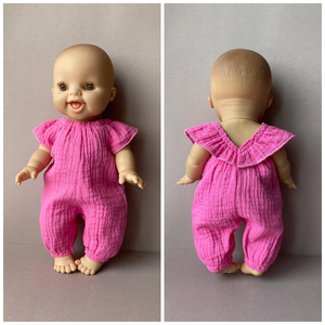 Tenue pour poupée nouveau-né de 13-15 pouces, combinaison à volants en coton mousseline, vêtements pour jouets de filles - Product Image 6
