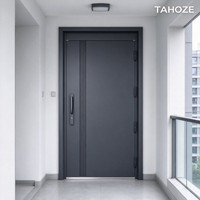 Porte d'entrée en acier 70 mm, porte de sécurité en acier galvanisé, serrure multipoints, anti-effraction, porte d'entrée résidentielle, taille personnalisée, OEM