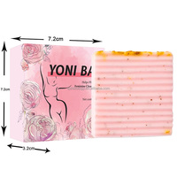 Barres de savon Yoni Bath Rose faites à la main 100g lavage féminin Ph équilibré pour les femmes savon blanchissant et éliminant les odeurs à base de plantes