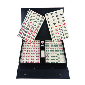 36-44mm Ivory Melamine Mahjong Set with Premium Leather <b>Case</b> <b>Medium</b> Large Hand Play Mahjong Tables - Product Image 4