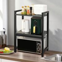 Support de rangement de bureau support réglable support de cuisine micro-ondes 3 niveaux cuisine métal maison cuisine support pliant