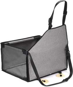 Siège de voiture portable pour chiot avec <span class=keywords><strong>laisse</strong></span> de sécurité à clipser et tuyau de support <span class=keywords><strong>en</strong></span> PVC anti-effondrement pour petits animaux de compagnie - Product Image 3