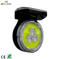 Feu de signalisation solaire magnétique à 5 LED ultra-résistantes et ultra-lumineuses, protection IP66 ABS/PC, réflecteur prismatique haute intensité