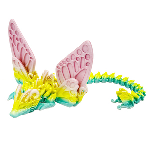 3D Printed Butterfly Dragon Articulated Winged Fidget Toy Rotating Wings Movable Joints <b>Fairy</b> Figurine Desk Decor <b>Gift</b> Ages 7+ - Product Image 1