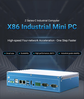 Mini-ordinateur industriel en aluminium, fabricant, DC12V-36V, 6COM, 8USB, 4LAN, J6412, 4GB, 64GB, mini-PC embarqué sans ventilateur