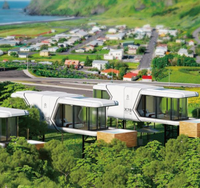 Maison-capsule spatiale de luxe, cabane préfabriquée, villa extérieure, hébergement dans une zone panoramique, chambre à ciel étoilé