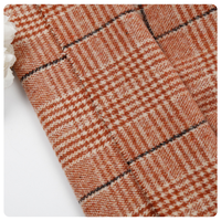 Tissu en polaire de polyester à dos en laine à carreaux, de qualité supérieure et très épais, pour manteaux, chemises, chapeaux et vestes