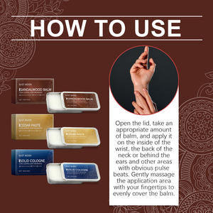 Bálsamo Sólido para Hombre East <span class=keywords><strong>Moon</strong></span> (Fragancia de Cedro), Bálsamo Sólido Portátil, Aroma Fresco y Duradero, No Pegajoso - Product Image 6