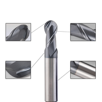 JINCHUAN fraise en bout à bout sphérique 3 4 6 8mm personnalisée outils de coupe en carbure avec revêtement Altin support ODM/OEM