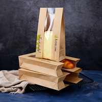 Sac en papier kraft étanche à l'humidité pour emballage de thé avec fenêtre transparente le sac de cuisson au café