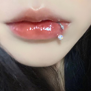 1 Pieza de Anillo de <span class=keywords><strong>Labio</strong></span> de Acero Inoxidable para Mujer, Anillo de Nariz con Bola de Cristal Colorida, Joyería para Piercing Corporal - Product Image 5