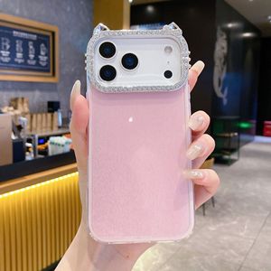 Custodia per cellulare di lusso con design gatto carino e fotocamera per <span class=keywords><strong>iPhone</strong></span> 17 Air 16 15 14 13 <span class=keywords><strong>12</strong></span> <span class=keywords><strong>Pro</strong></span> <span class=keywords><strong>Max</strong></span>, cover posteriore in TPU con lente IMD e fiocco dorato - Product Image 5