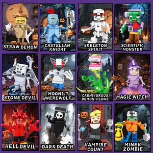 Blocchi di Costruzione in Plastica ABS Woma Serie Halloween Modellini Minifigure Giocattolo 40 Pezzi Scala 1:48 Tema Fantascienza Regalo per Bambini - Product Image 4