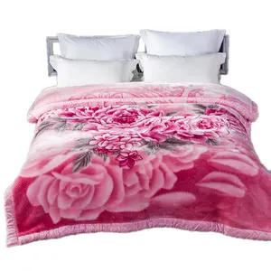 Spot a variety of printing patterns thickened double-layer Raschel blanket winter double super soft blanket