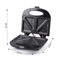Gaufrier automatique 110V 220V, grille-pain détachable pour le petit-déjeuner, grill panini électrique, acier inoxydable, ustensiles de cuisine intelligents