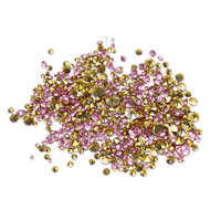 Strass en verre chaton à découpe machine AAA 2026 populaires, SS9, chatons colorés à dos pointu, directement de l'usine