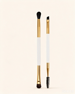 <span class=keywords><strong>Docolor</strong></span> - Juego de 2 Brochas de Maquillaje Profesionales de Pelo Sintético, <span class=keywords><strong>Brocha</strong></span> <span class=keywords><strong>para</strong></span> Cejas y Cepillo de Doble Punta <span class=keywords><strong>para</strong></span> Maquillaje de Ojos (Blanco Dorado) - Product Image 2