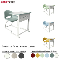 Ensemble de bureau et chaise d'école réglables en métal moderne pour les élèves, mobilier de classe