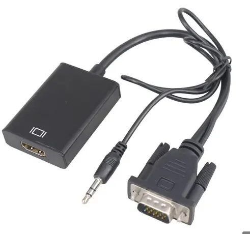 Wholesale VGA to HDMI Converter with 3.5mm AV Cable VGA to HDMI Cable