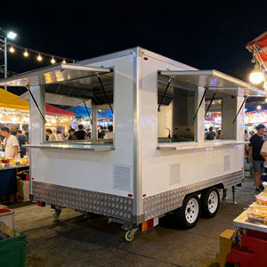 Chariot alimentaire multifonctionnel électrique à 4 roues en acier inoxydable pour crème glacée, petit-déjeuner, barbecue mobile, stand de marché nocturne et fritures - Product Image 6