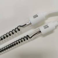 240V 800W 1000W 1500W 2000W Industriel Électrique Transparent En Fiber De Carbone Tube De Chauffage Quartz Infrarouge Élément Chauffant