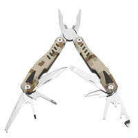 Outil multifonction pliable portable MT-1028 pour l'extérieur, pince en acier inoxydable, lame, 12 fonctions en 1, camping