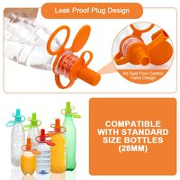 Bouteilles en silicone anti-fuite avec bec supérieur pour les tout-petits, protège la bouche, bouteille d'eau en silicone réutilisable pour bébé