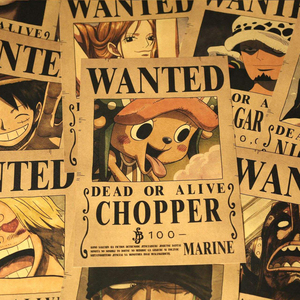 Affiche recherchée en une seule pièce, 144 styles, papier kraft rétro, art mural d'anime pour la décoration de la maison et du bureau - Product Image 6