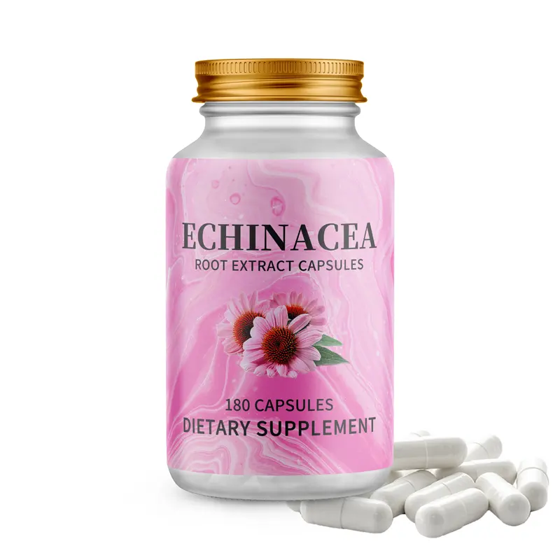 ODM/OEM Immune System Support Echinacea Purpurea Capsules Root Extract Marshmallow Extract Mullein Powder Echinacea Capsule