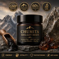 Résine de Shilajit OEM Pur et Authentique de l'Himalaya 30g 60g Acide Fulvique 60 % Vente en Gros Marque Privée Végétalien
